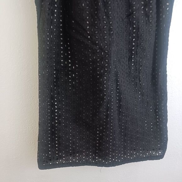 Roxy Junior Size Black Eyelet Spaghetti Strap Short Sundress suze M - Picture 5 of 6